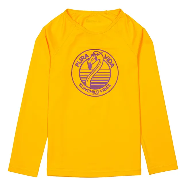 Saco Flamingo UV Protection T-Shirt | Yellow