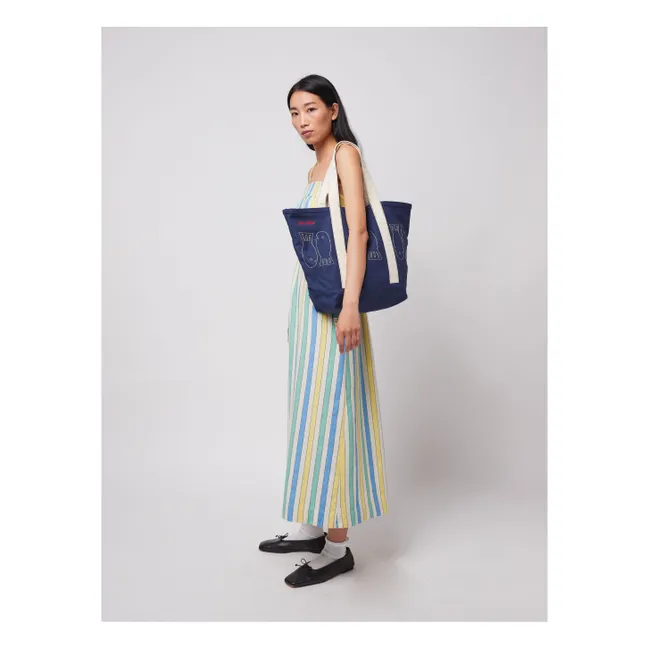 Bolsa de la compra Lucky Fish Algodón orgánico - Colección Mujer | Azul Marino