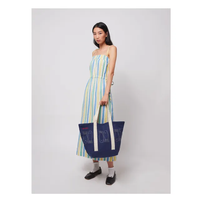 Bolsa de la compra Lucky Fish Algodón orgánico - Colección Mujer | Azul Marino