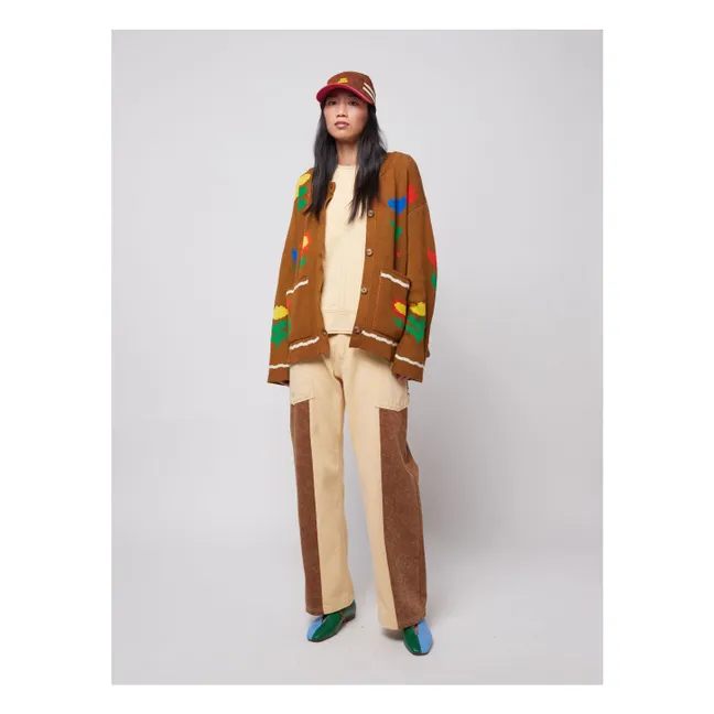 Garden Party Organic Cotton Cardigan - Women's Collection | Brown