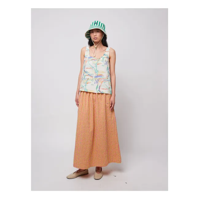 Bob a righe in cotone riciclato - Collezione donna | Verde