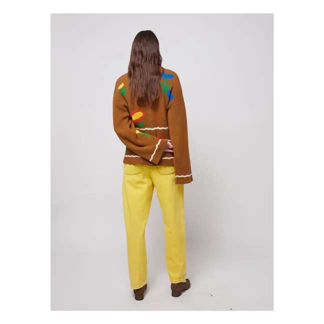 Garden Party Organic Cotton Cardigan - Women's Collection | Brown