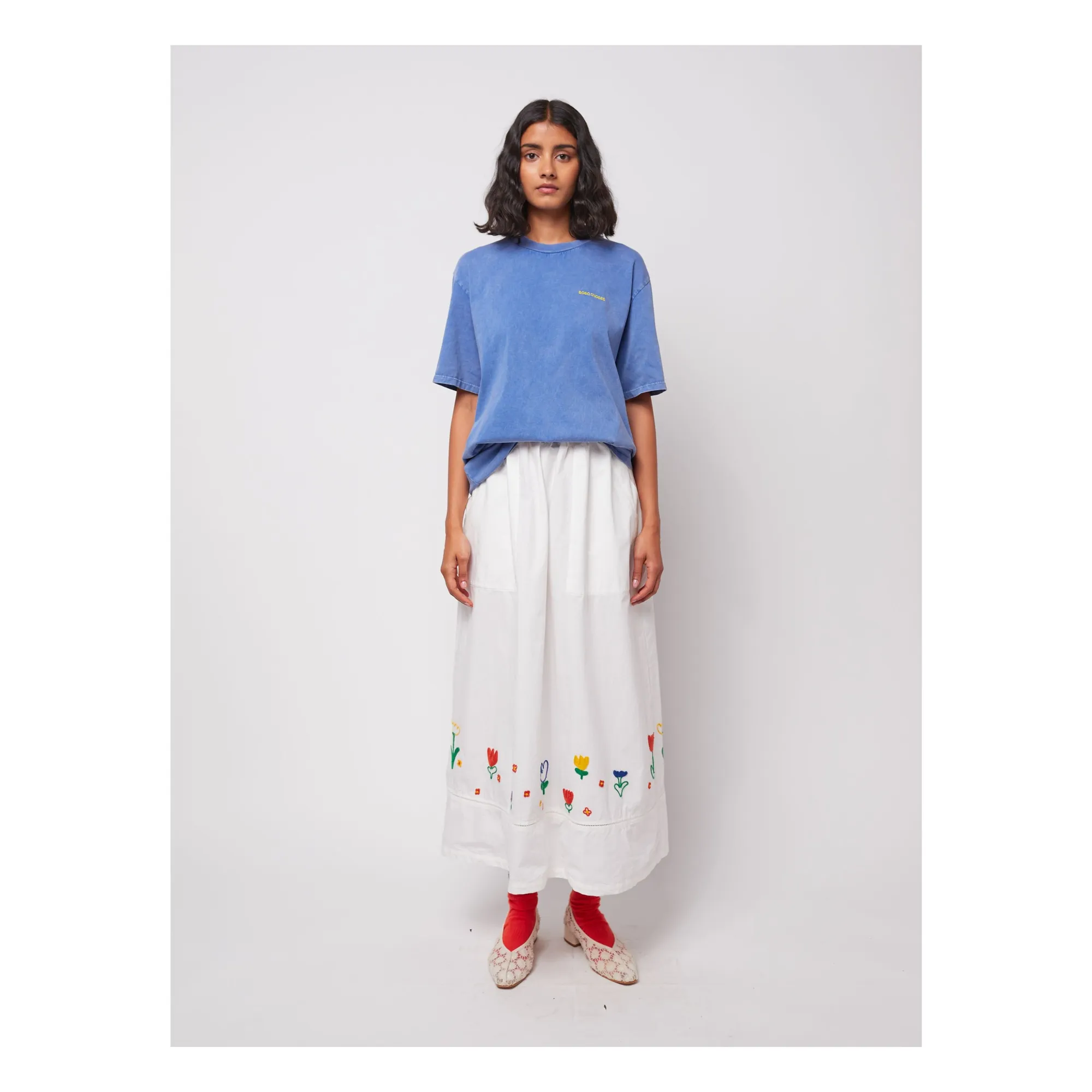 Jupe Garden Party Coton Bio - Collection Femme | Blanc- Image produit n°1