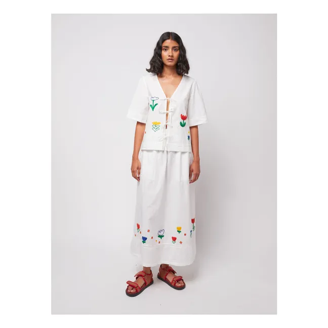 Blouse Garden Party Coton Bio - Collection Femme | Blanc