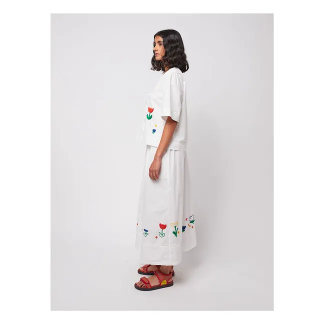 Blouse Garden Party Coton Bio - Collection Femme | Blanc