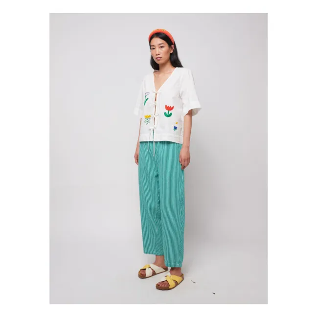 Blouse Garden Party Coton Bio - Collection Femme | Blanc
