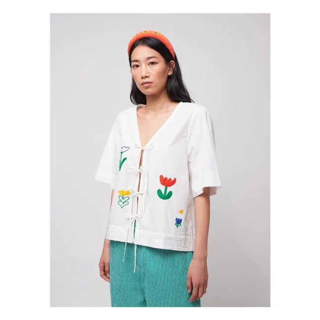 Blouse Garden Party Coton Bio - Collection Femme | Blanc