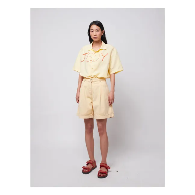 Bermuda Coton Bio - Collection Femme | Jaune pâle