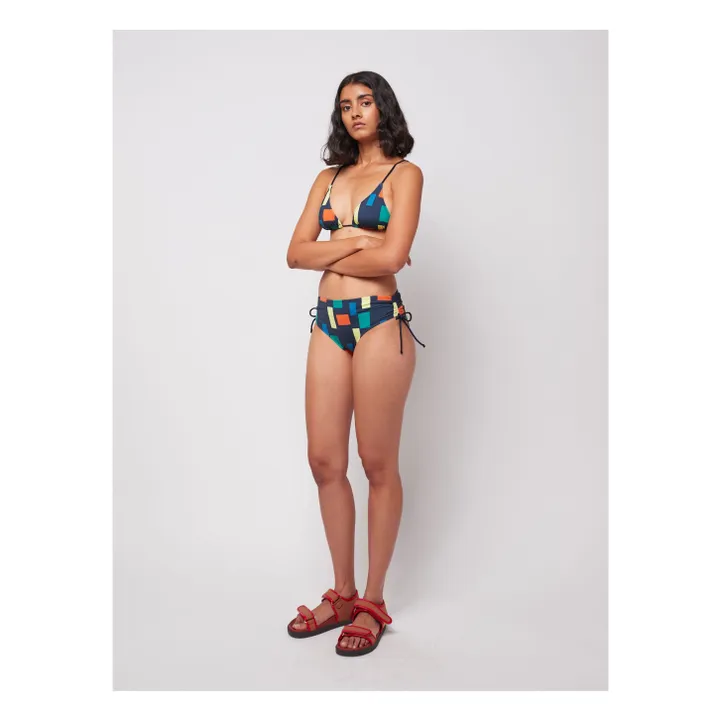 Bas de Maillot Color Block Fibres Recyclées - Collection Femme | Bleu marine- Image produit n°2