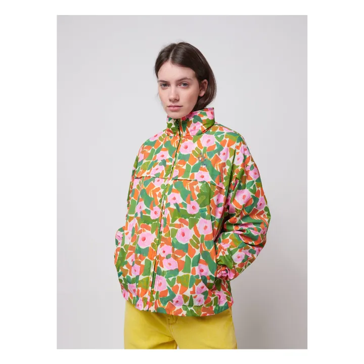 Coupe-vent Floral Fibres Recyclées - Collection Femme | Vert- Image produit n°2