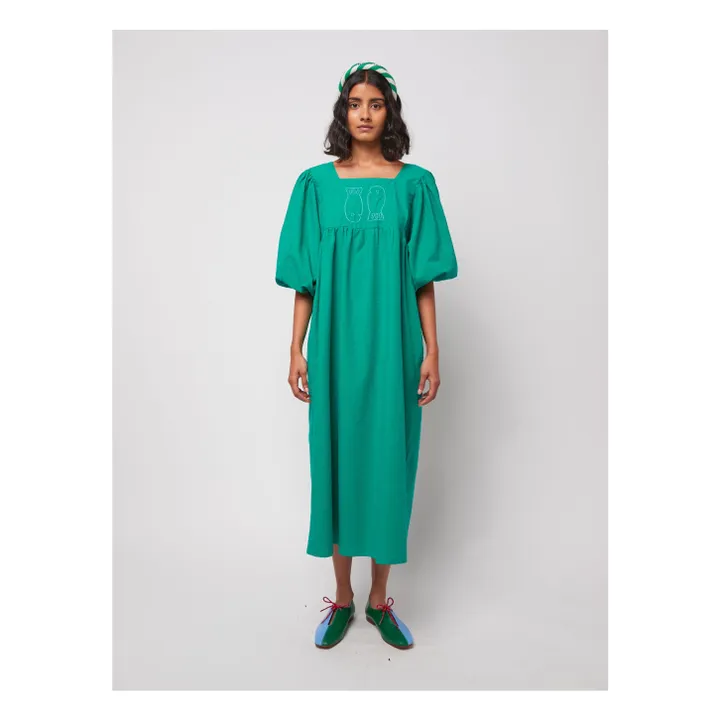 Robe Couple Fish Coton Bio et Recyclé - Collection Femme | Vert- Image produit n°1