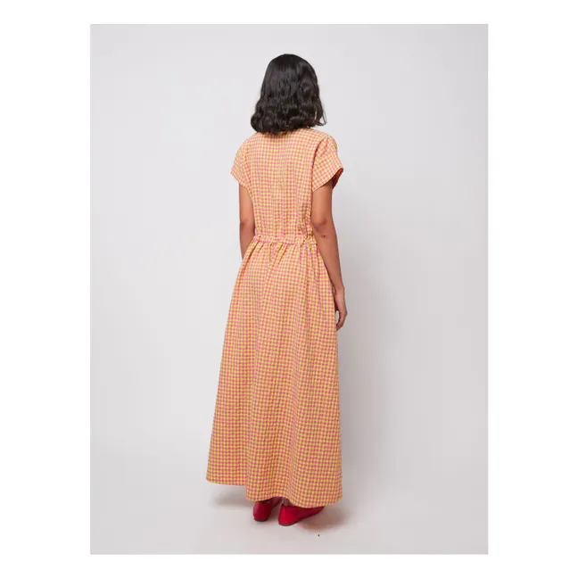 Vichy Recycled Fiber Dress - Women's Collection | Pink