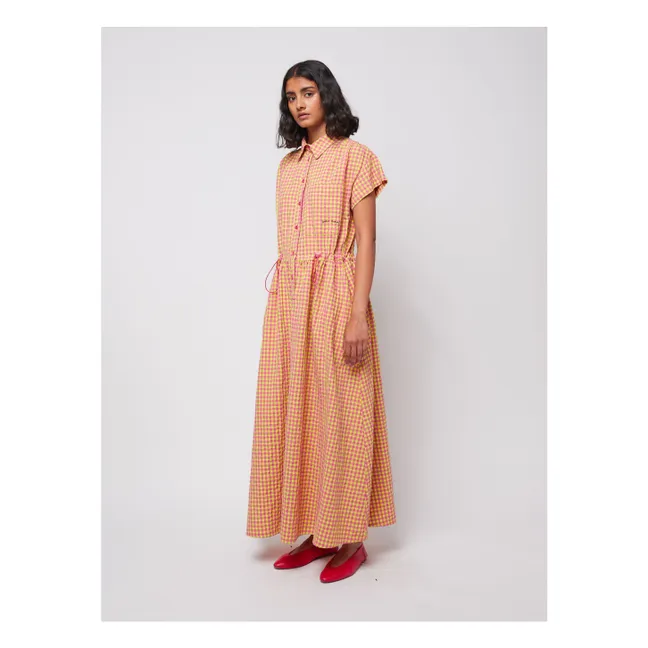 Robe Vichy Fibres Recyclées - Collection Femme | Rose