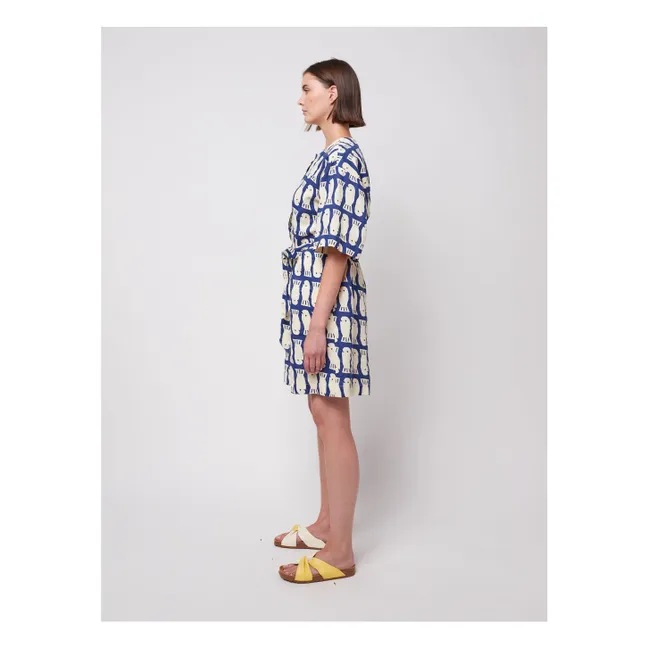 Combishort Lucky Fish Lin et Coton - Collection Femme | Bleu marine