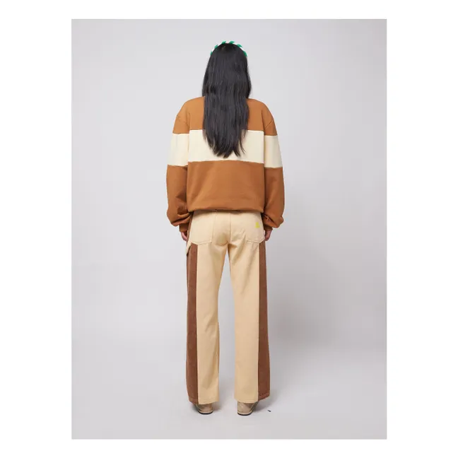 Jeans in cotone organico a blocchi di colore - Collezione Donna | Giallo chiaro