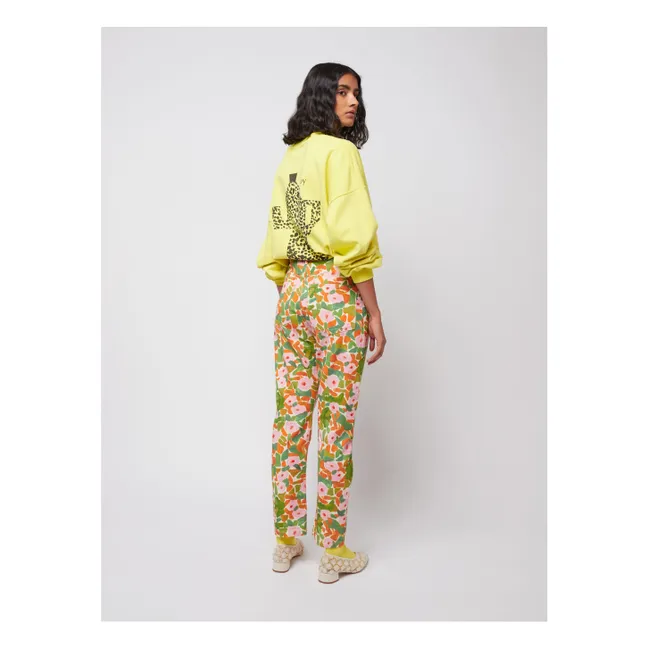Jeans floreali in cotone biologico - Collezione Donna | Verde