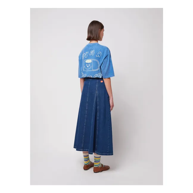 Jupe Flare Denim - Collection Femme | Bleu