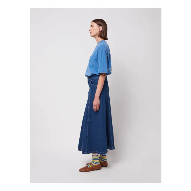 Falda vaquera acampanada - Colección Mujer | Azul