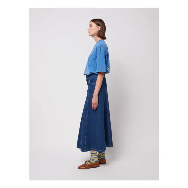 Jupe Flare Denim - Collection Femme | Bleu