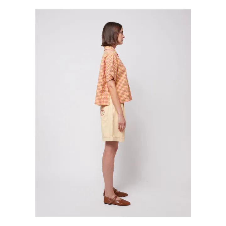 Blouse Vichy Fibres Recyclées - Collection Femme | Rose- Image produit n°5