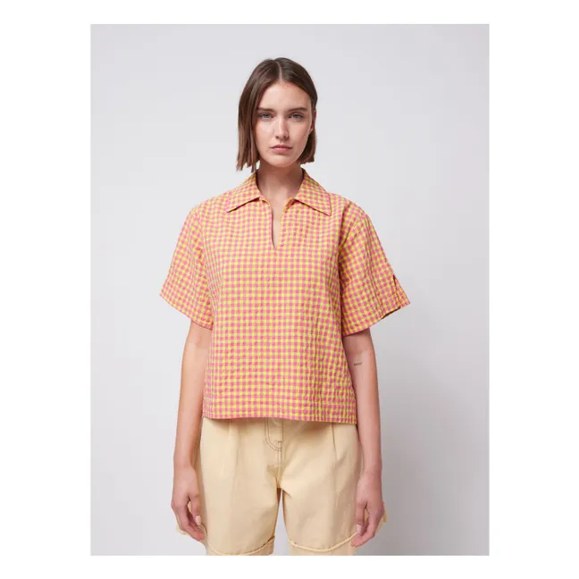 Vichy Blouse Recycled Fibers - Women's Collection | Pink
