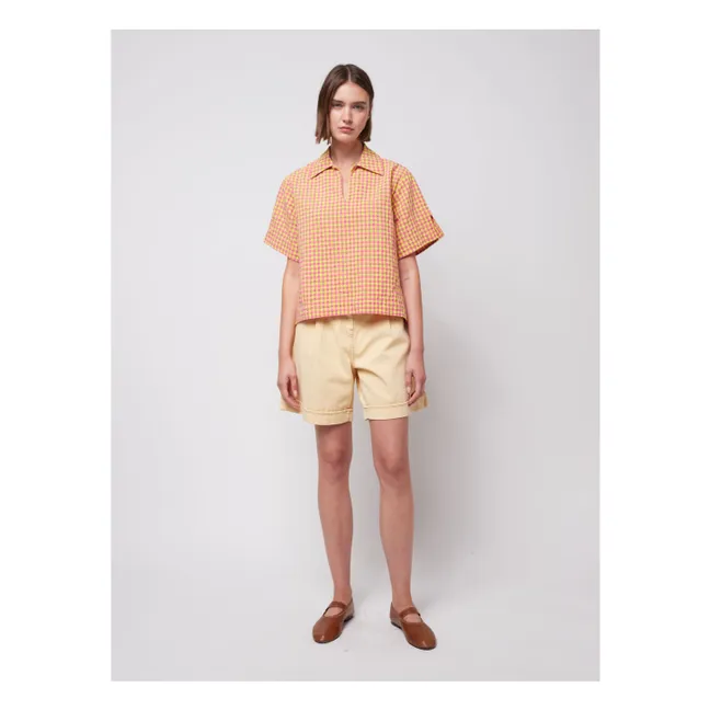 Blouse Vichy Fibres Recyclées - Collection Femme | Rose