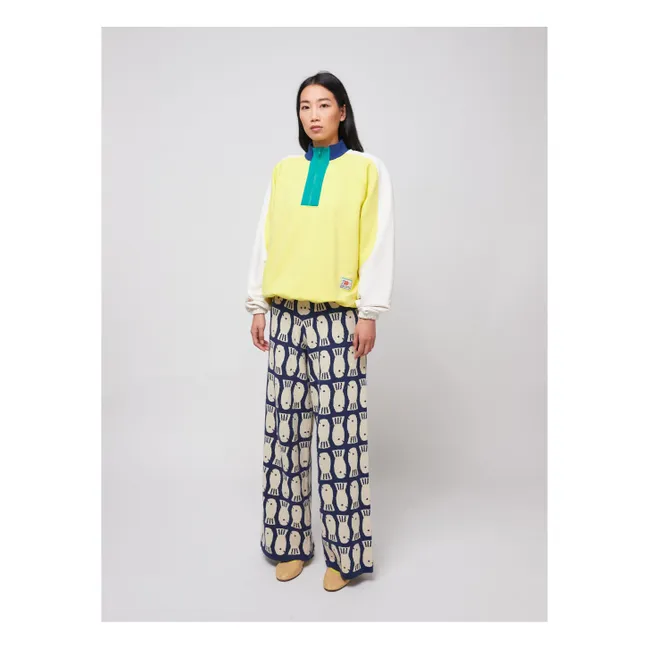 Color Block Sweatshirt aus Bio-Baumwolle - Damenkollektion | Gelb