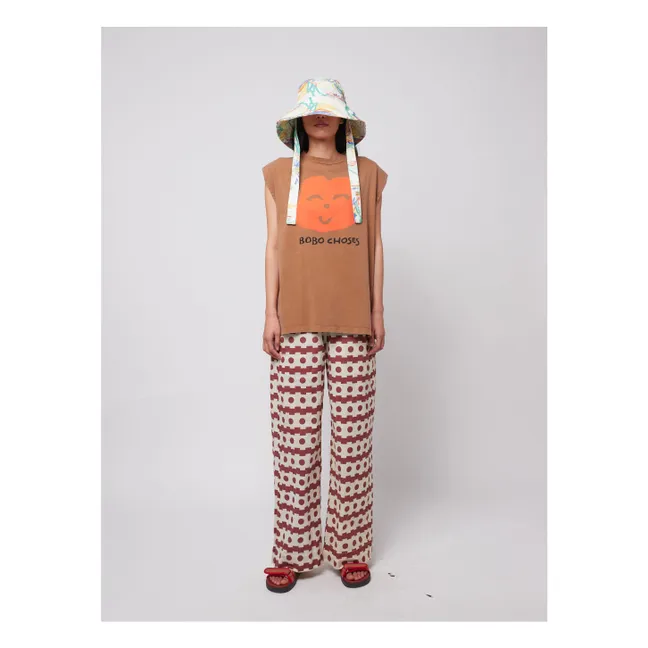 Débardeur Joyful Face Coton Bio - Collection Femme | Marron