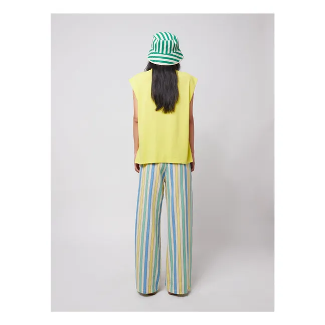 Flower organic cotton tank top - Women's collection | Yellow