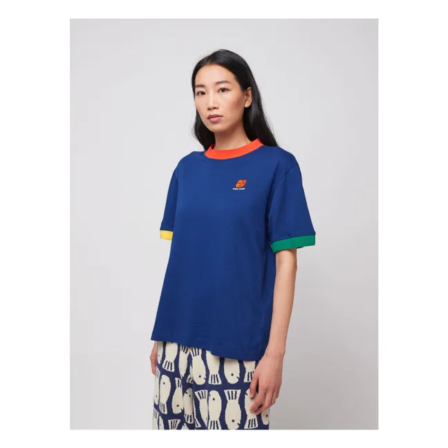 T-shirt Joyful Face Coton Bio - Collection Femme | Bleu marine