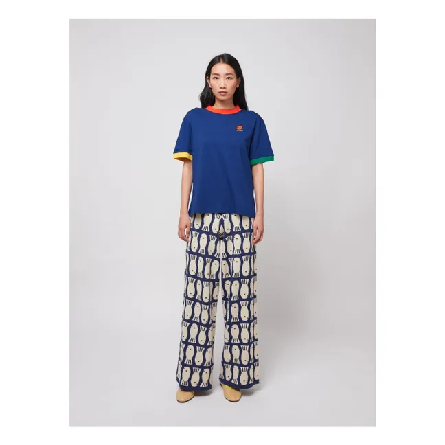 T-shirt Joyful Face Coton Bio - Collection Femme | Bleu marine