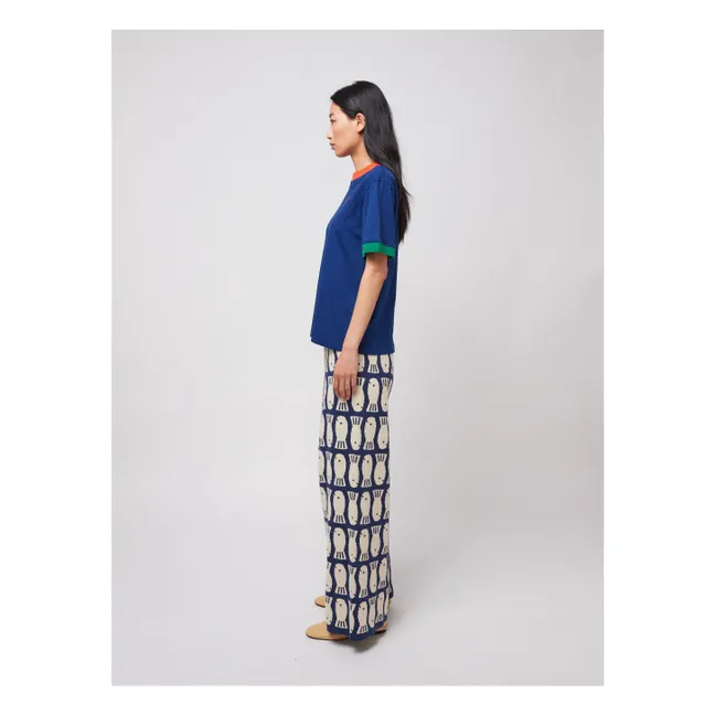 T-shirt Joyful Face Coton Bio - Collection Femme | Bleu marine