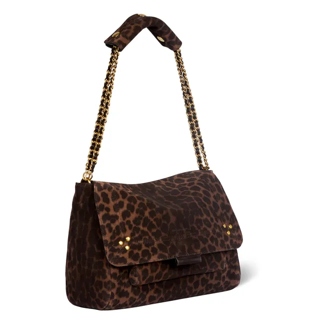 Lulu M Leopard bag | Brown
