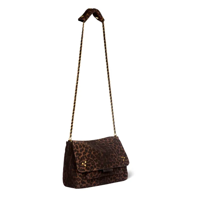 Lulu M Leopard bag | Brown