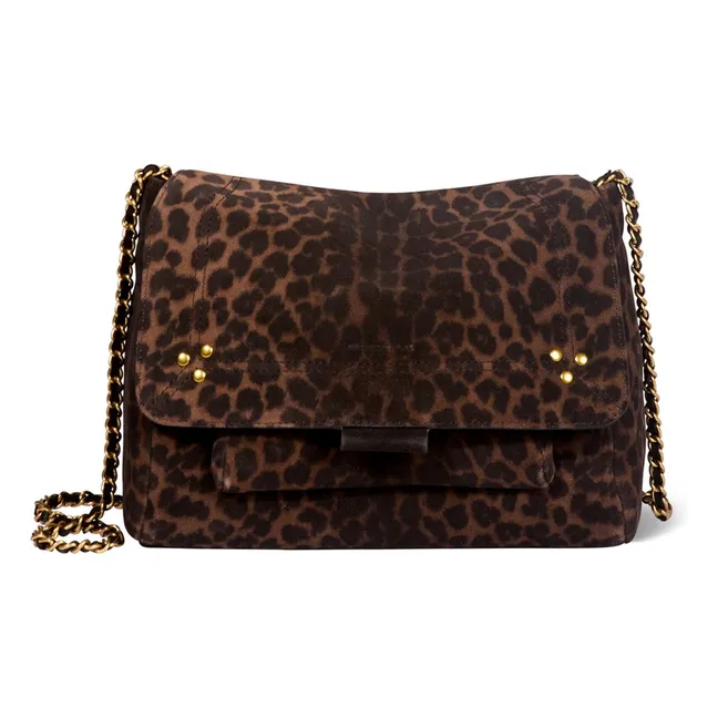 Lulu M Leopard bag | Brown