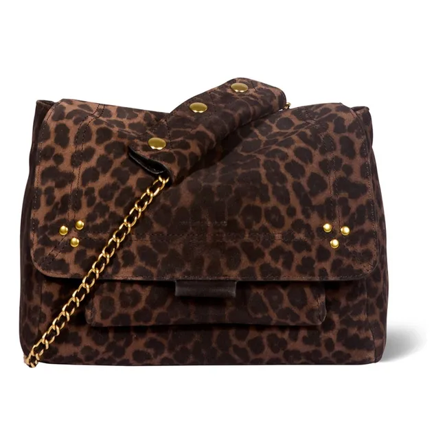 Lulu M Leopard bag | Brown