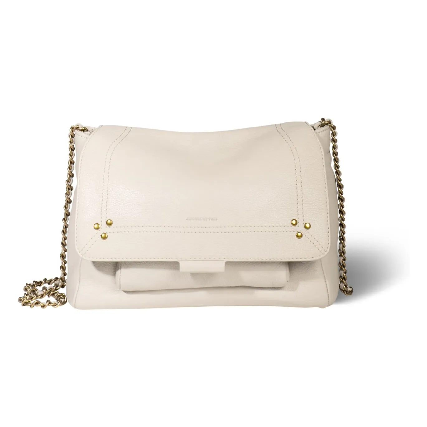 Sac Lulu M Chèvre Grainé | Ecru- Image produit n°0