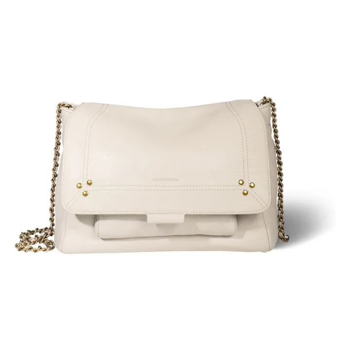 Sac Lulu M Chèvre Grainé | Ecru- Image produit n°0
