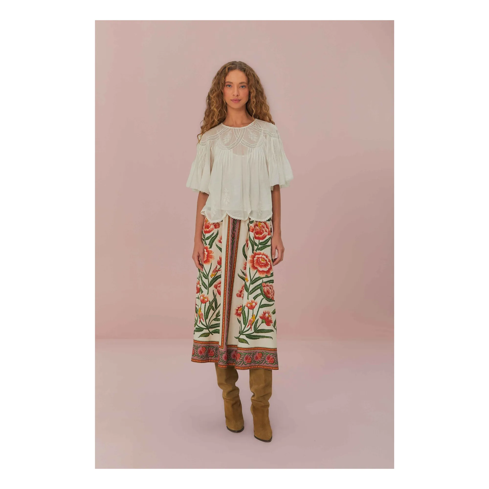 Blouse Brodée | Blanc cassé- Image produit n°2