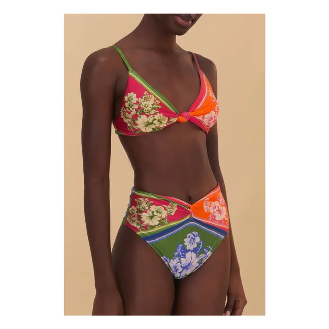 Floral Elegance Bikini-Strumpf | Rosa