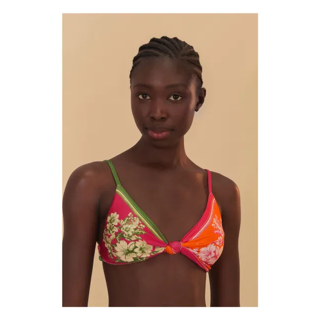 Floral Elegance Swimsuit Top | Pink