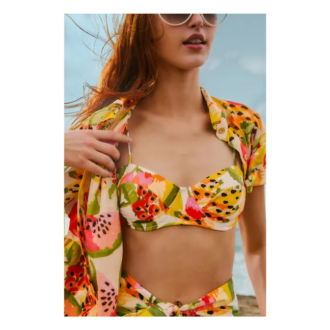 Fruit Paradise Swimsuit Top | Off white