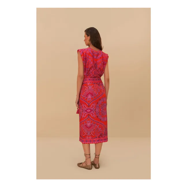 Jupe Paisley | Rouge