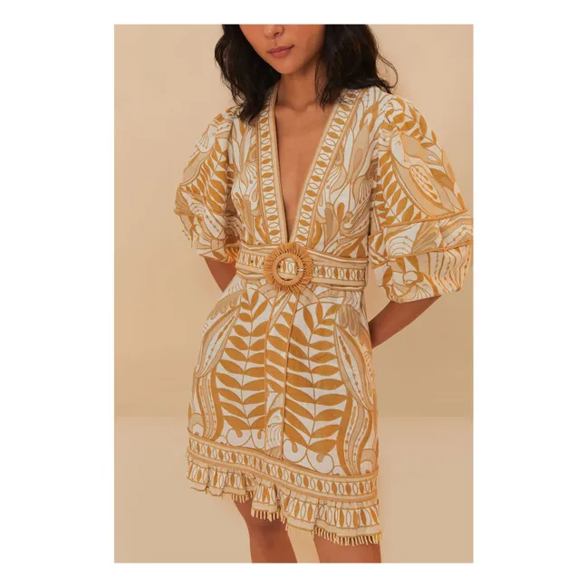 Kleid Lace Nature Leinen | Beige