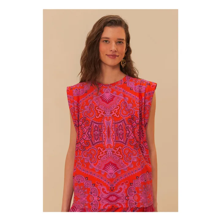 T-shirt Paisley | Rouge- Image produit n°2