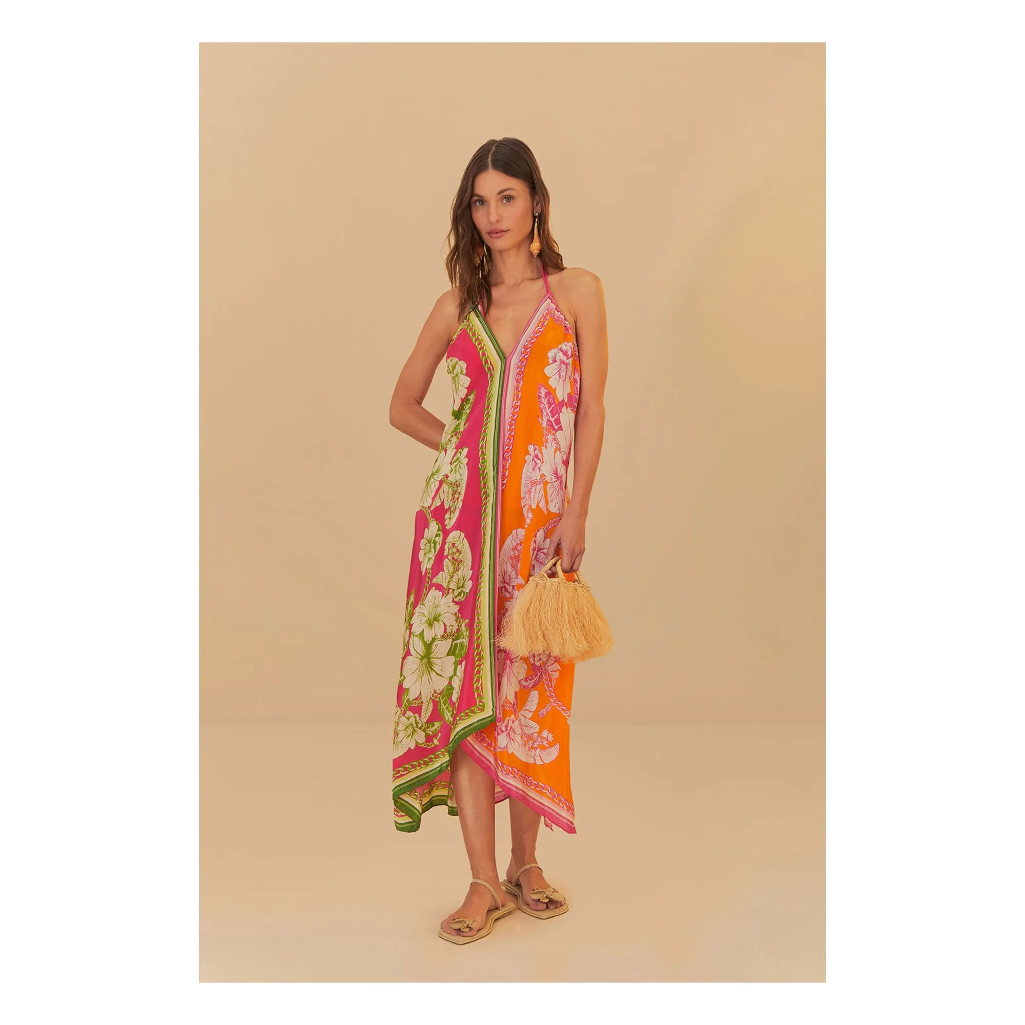 Farm Rio Pink Floral Elegance Dress