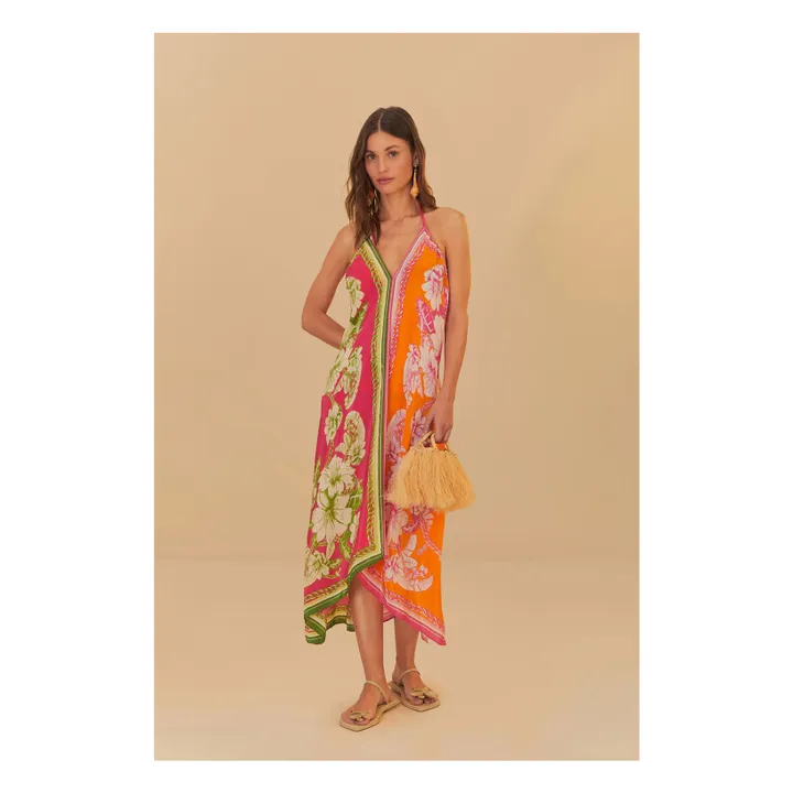 Robe Floral Elegance | Rose- Image produit n°0
