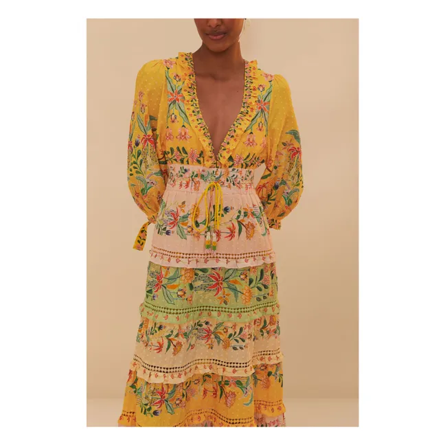 Vestido Delicate Flowers | Amarillo