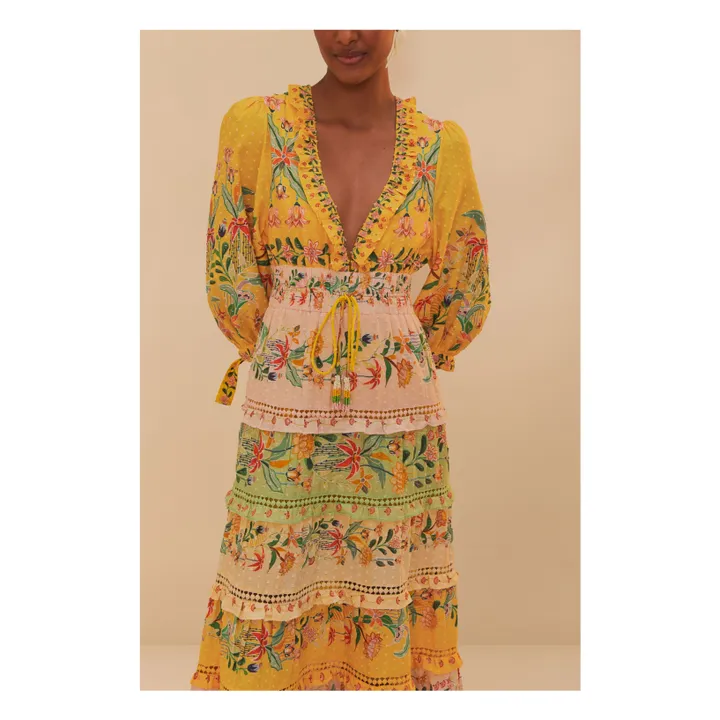 Robe Delicate Flowers | Jaune- Image produit n°1