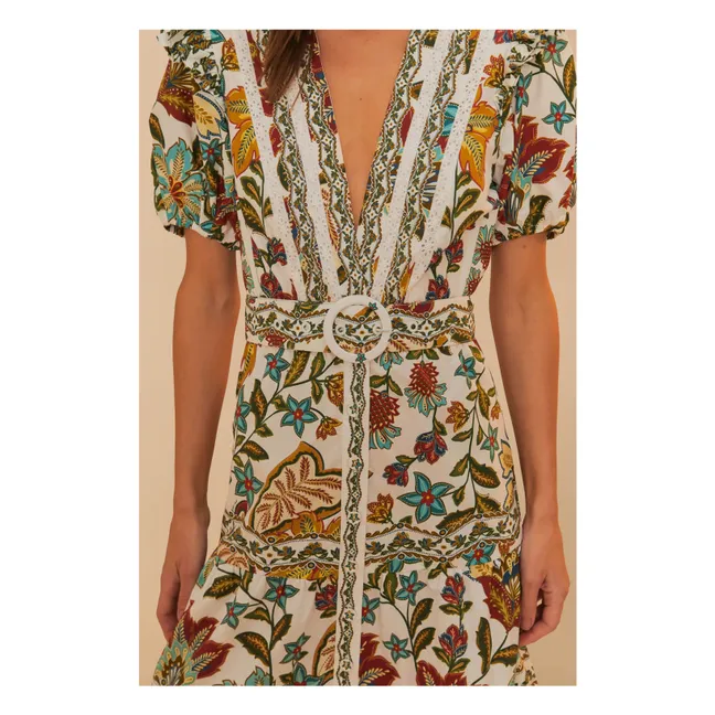 Vestido botánico | Blanco Roto